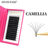 XIUSUZAKI Bloom Eyelash Auto Fans Eyelash Easy Fanning Lashes Auto Fan Russian Volume Lashes Magnetic Camellia